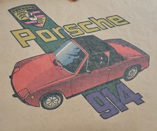 Original Vintage Porsche 914 Car Iron On Transfer DAYGLO