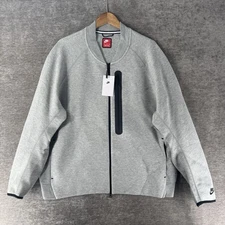 Nike Sportswear Tech Fleece Bomber Jacket Gray Men’s Size 2XL FB8008-063 NWT
