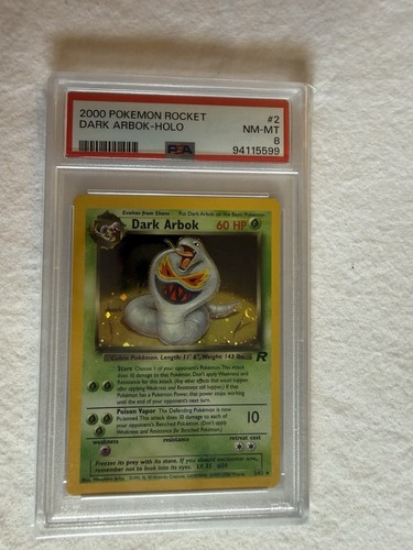 Dark Arbok (Unlimited) graded PSA 8 for sale on eBay
