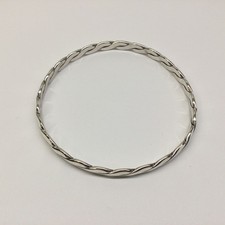 Kordel-Armreif 925er Silber 15,8g - Ø 63 mm, Umfang 19,8 cm, Breite 5,3 mm