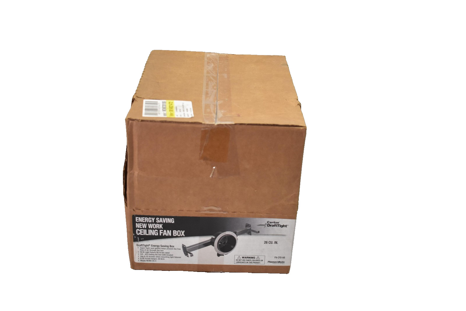 Carlon DraftTight Ceiling Fan Box 26 CU IN Energy Saving New Work 6 Pack USA ABB