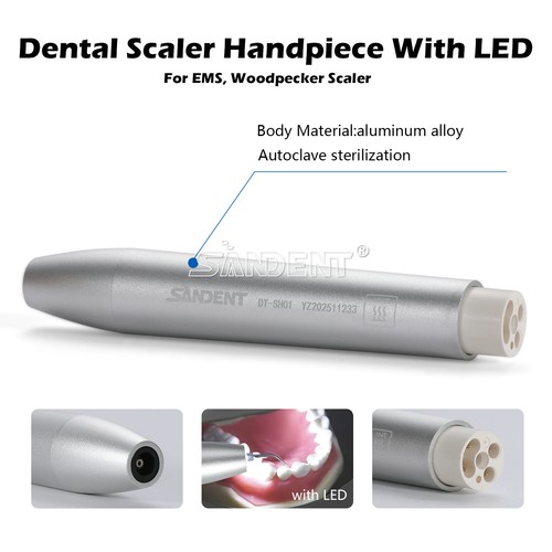 SANDENT Manipolo scala piezoelettrica ad ultrasuoni LED dentale HW-5L per SKYSEA EMS - Foto 21 di 21