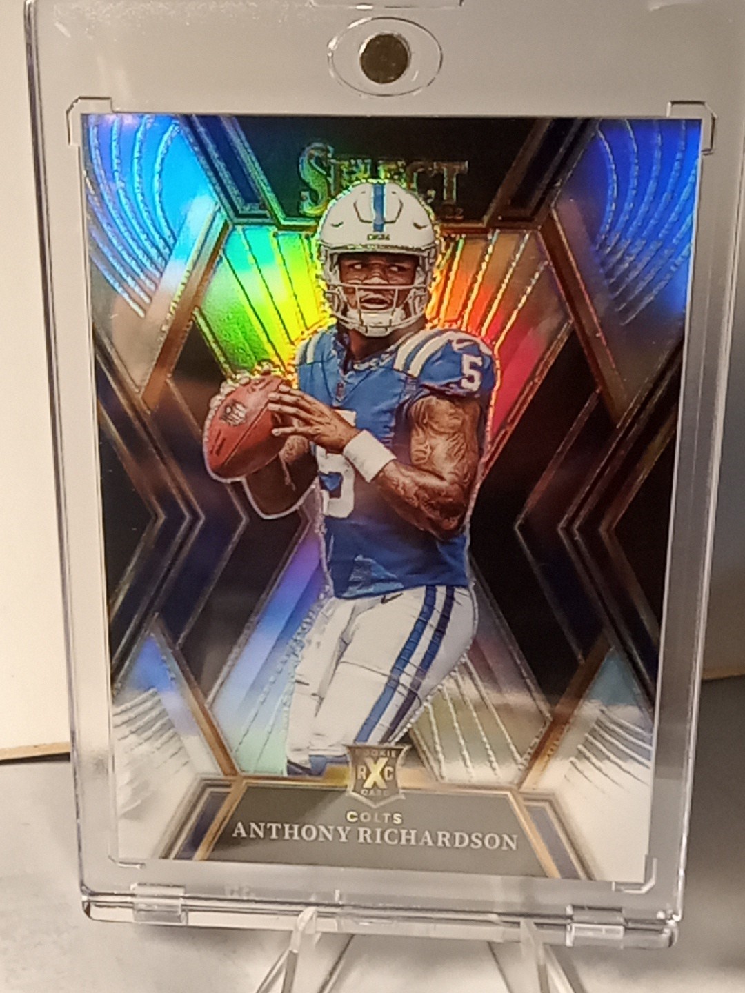 ANTHONY RICHARDSON 2022 PANINI SELECT #503 SILVER PRIZM ROOKIE XRC COLTS