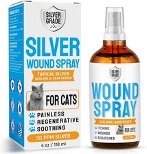 4oz Cat Wound Care Spray with Silver Wounds, Rashes, Hot Spots, Itch, Scratching