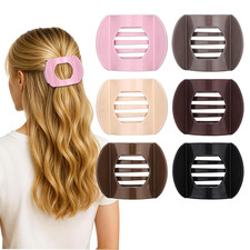 6 Pcs Flat Hair Clips, Medium Flat Claw Clips for Women Girls French Hair Barret