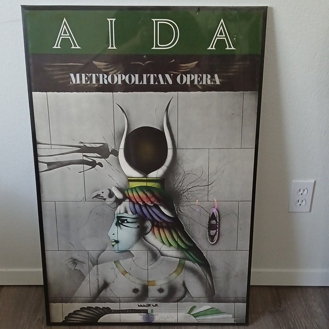 AIDA Metropolitan Opera Framed Poster w/ Merrill Chase Gallery COA