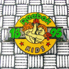 Vintage Reebok Kids 18 95 Enamel Pin Badge 16mm x 24mm