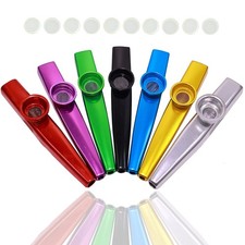 7 Pcs Metal Kazoos With 20Pcs Kazoo Flute Diaphragms,Musical Instruments,Good...