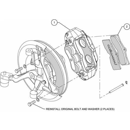Wilwood 140-10789 D8-4 Front Caliper Kit, 65-82 Corvette C2/C3, Clear - Image 3 of 4