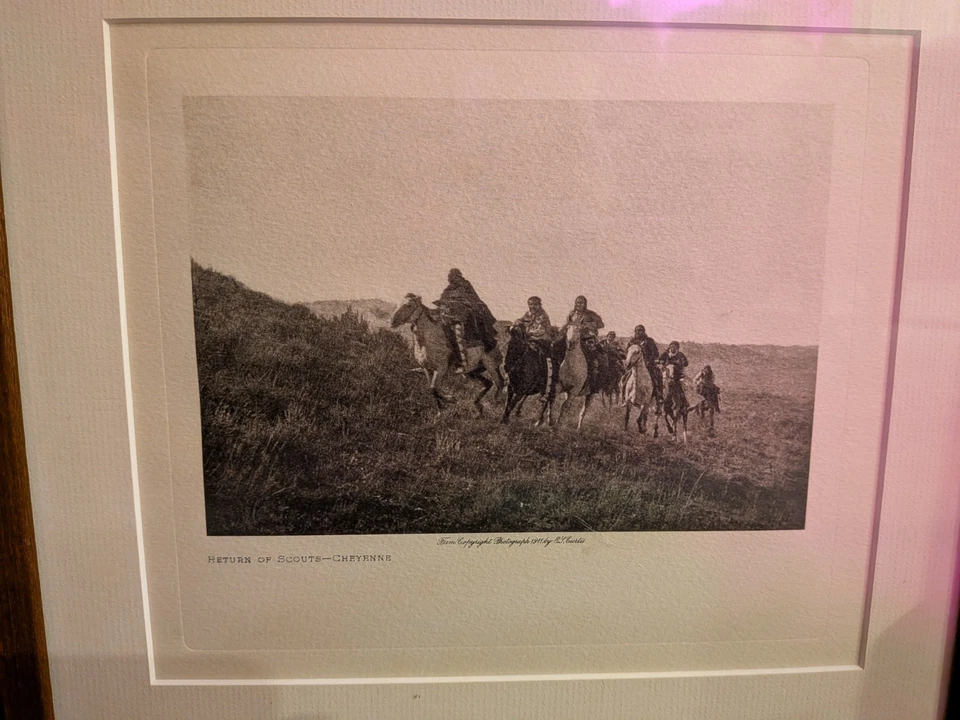 Return Of Scouts -Cheyenne By Edward S. Curtis 1911 Original Photogravure  - Image 2 of 4