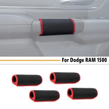 4PCS Inner Door Handle Soft Cloth Cover Accessories For Dodge RAM 1500 2019-2025