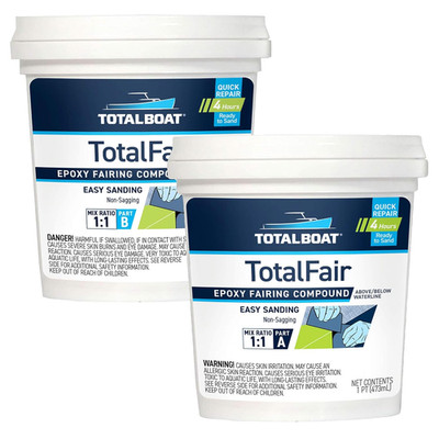 Totalfair Marine Epoxy Fairing Compound for Fiberglass, Wood, Aluminum and St...