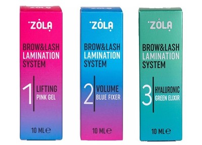 ZOLA BROW&LASH LAMINATION CLASSIC SYSTEM COLOR LAB FULL SET 3 x 10 ml