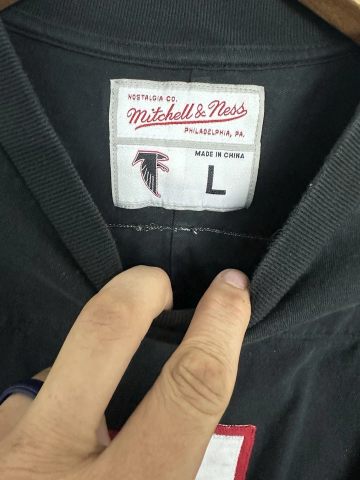 Camiseta deportiva Mitchell Ness de los Atlanta Falcons para hombre Michael Vick manga larga talla L Foto 4 de 4