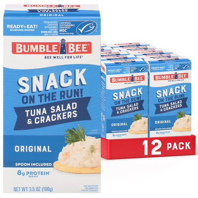 Snack On The Run Tuna Salad with Crackers Kit, 3.5 oz (Pack of 12) - Ready to Ea