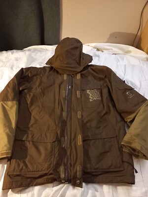 SIMS Men's Medium Full Zip With Hook Loop Flap Snowboarding Ski Coat 2 in 1 FDE
