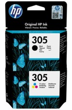 2 CARTUCCE ORIGINALI HP 305 1NERO+1COLORE DESKJET 2300 2800 4100 ENVY 6000 6400