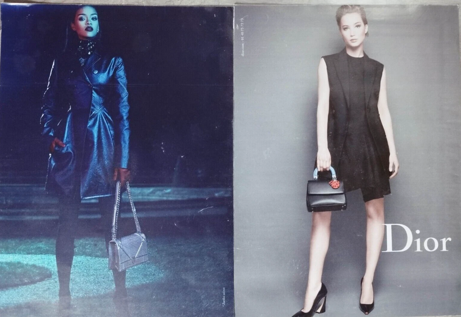 Dior SAC Femme Créateur Mode Sac à Main Sac à Main Imprimé Publicité /NOIR