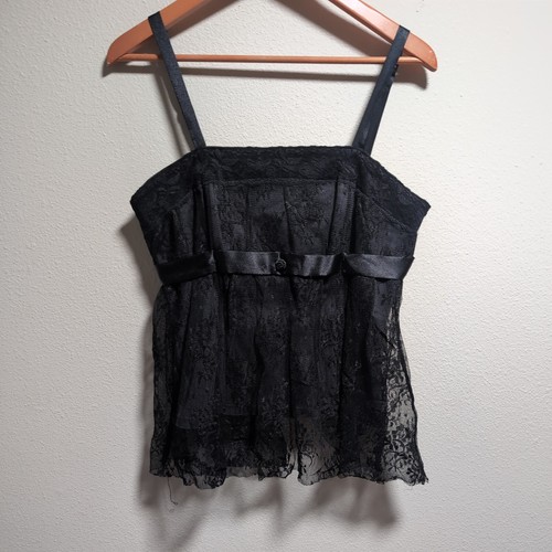 Tripp NYC Corset Women’s XL Black Lace Overlay Fairy Goth Punk Whimsigoth Y2K