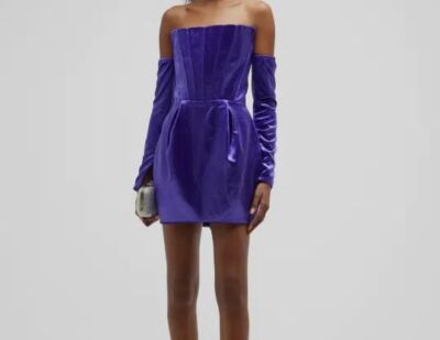 off shoulder velvet mini dress AMORA A-LINE COLD SHOULDER VELVET MINI DRESS | CULT MIA
