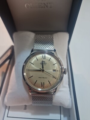 Orient RA-AC0020G30B Creme Analog Automatik Herrenuhr