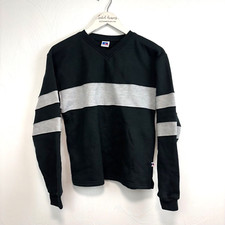 Russell Athletic Sweatshirt Black  Gray Long Sleeve Pullover Kids Youth Size M