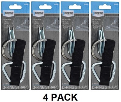 Reese Secure E-Track D-Ring Straps 9535400 (4 PACK)