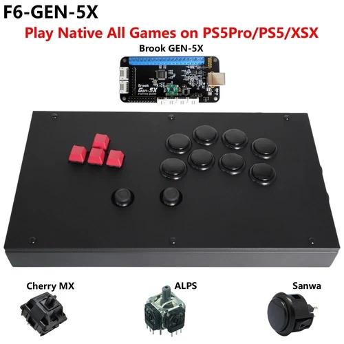 FightBox F6-GEN-5X Leverless Hitbox Fightstick for PC/PS/Xbox/Switch