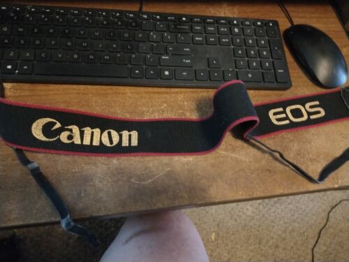  Canon EOS Camera Neck Carry Strap Black, red  white - Picture 1 of 4