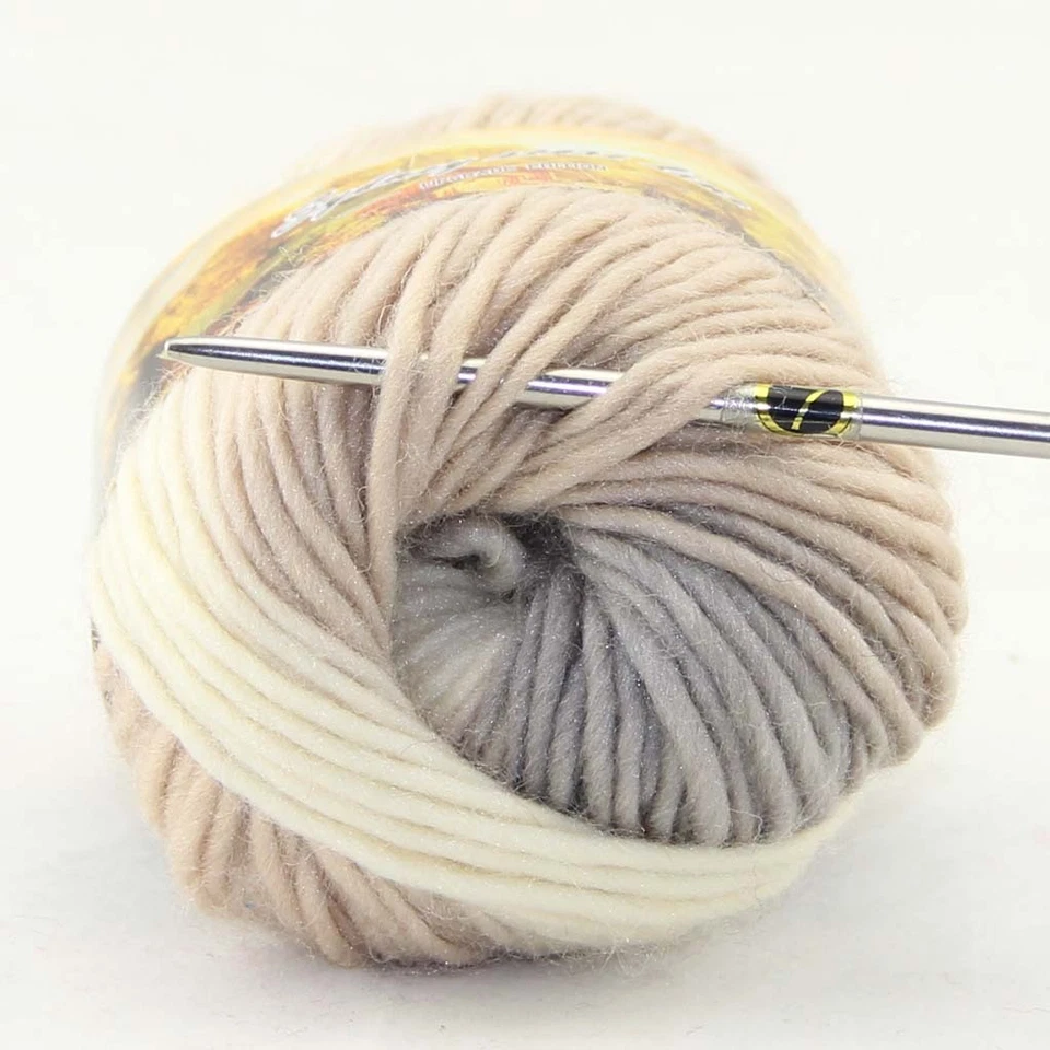 NOVO Lote de 6 bolas x50g mão robusta tricô grosso arco-íris lã fio rápido 805 - Imagem 2 de 4