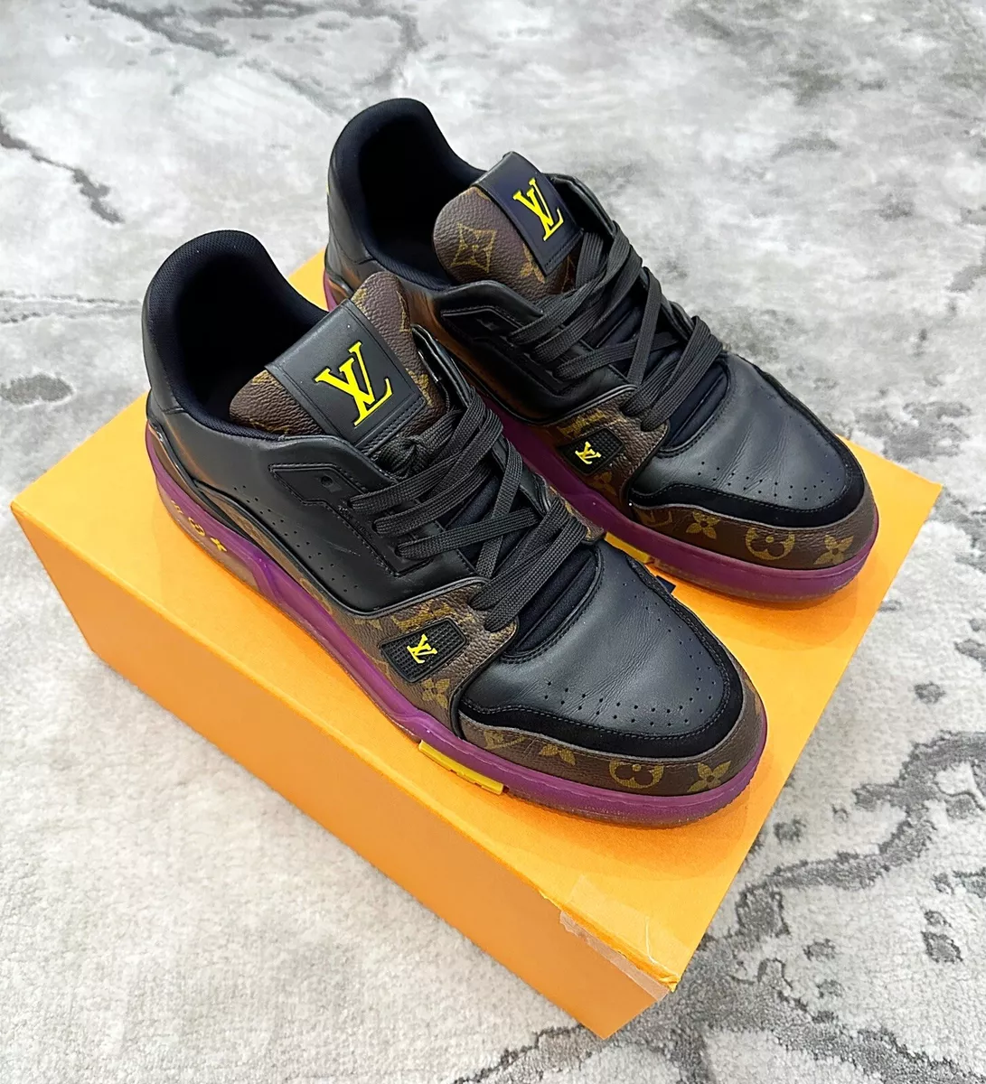 lv trainer monogram purple