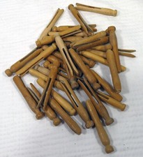 Vintage Wooden Clothes Pins- lot of 35