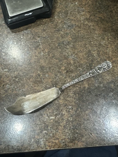 Repousse by S. Kirk & Son Flat Handle Master Butter Knife, Sterling Silver(f)