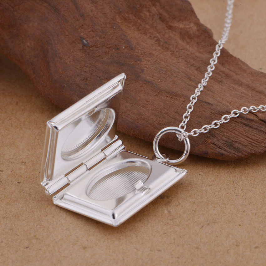 925 Silver Christian Jesus Catholic Crucifix Bible Book Locket Pendant ...