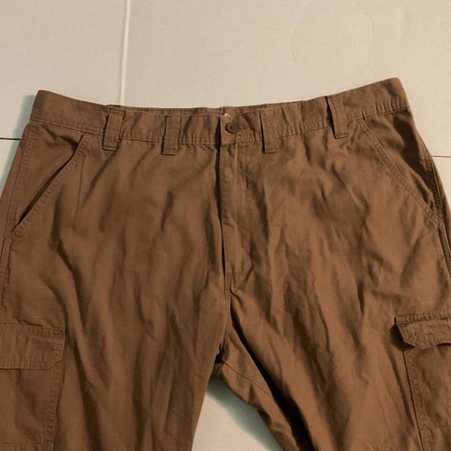 Wrangler Cargo Pants Tan 100% Cotton 44x29 MGW90BZ ripstop New - Picture 7 of 11