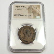 222-235 AD NGC ANCIENTS F - ROMAN EMPIRE - AE Sestertius Coin #50774A