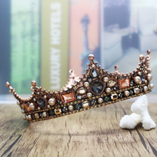 Bride Vintage Rhinestone Crown Baroque Queen Hair Accessory Wedding Tiaras Party