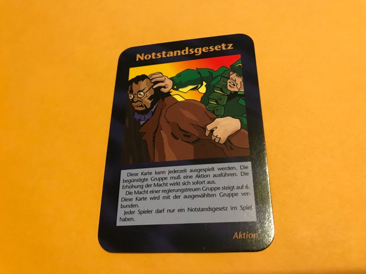 NOTSTANDSGESTZ : Illuminati German INWO CCG 1996 Plot TCG card