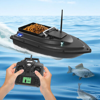 HURRISE Bateau d'appât de poisson RC 500m télécommande sans