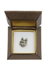 Franz&ouml;sische Bulldogge II - Hundebrosche in Geschenkbox, elegante Anstecknadel,