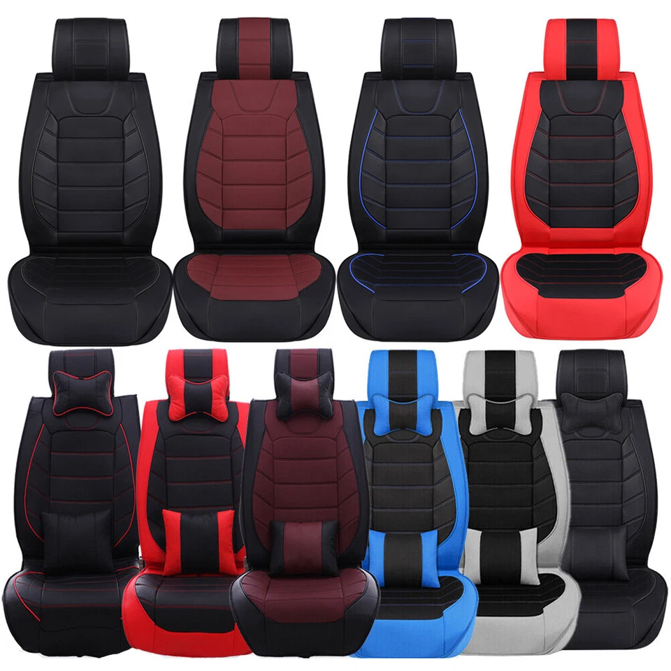 Juego completo de funda de asiento de coche de cuero de 2/5 plazas para Toyota 86 Subaru BRZ Scion FR-S Foto 4 de 4