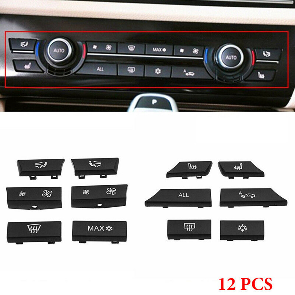 14X Button Key Caps A/C Heater Switch Repair Kit Fit For BMW 5 6 - Foto 2