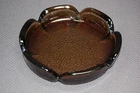 Vintage Anchor Hocking Textured Bottom Brown Ashtray