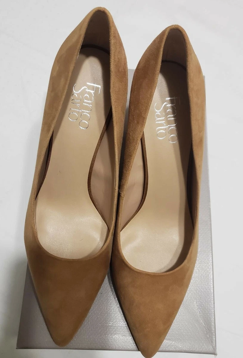 Franco Sarto Palma Women shoes Tan Suede Classic Pumps Size 8.5 New With Box