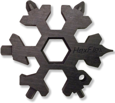 HexFlex Adventure Tool Black Standard Knife BO23S Measures 2 1/2''. Black oxidize