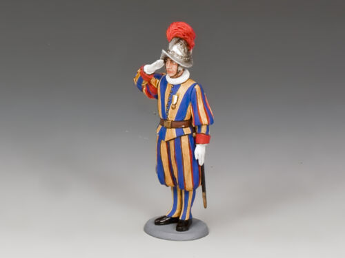 CE019 Swiss Guardsman Corporal Saluting by King & Country (RETIRED) - Picture 1 of 2