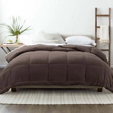 Noble Linens Chocolate All Season Alternative Down Solid Comforter King/Cal King