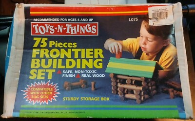 Toys-N-Things 75-pc Frontier Building Set L075 Wood Log Set *box Wear New* 