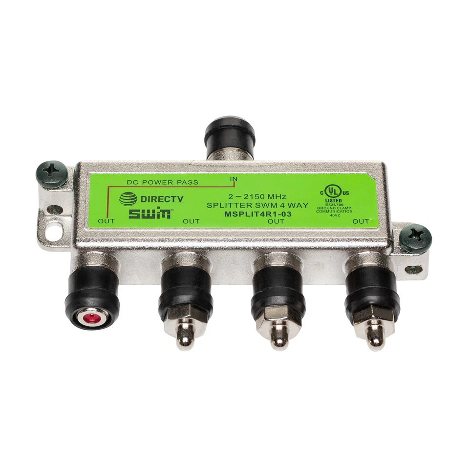 Directv SWM Approved 4-Way Splitter by Pro Brand (2-Pack) - Image 3 of 4