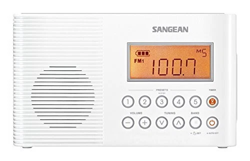 H201 Portable AM/FM/Weather Alert Digital Tuning Waterproof Shower Radio White - Image 2 of 4